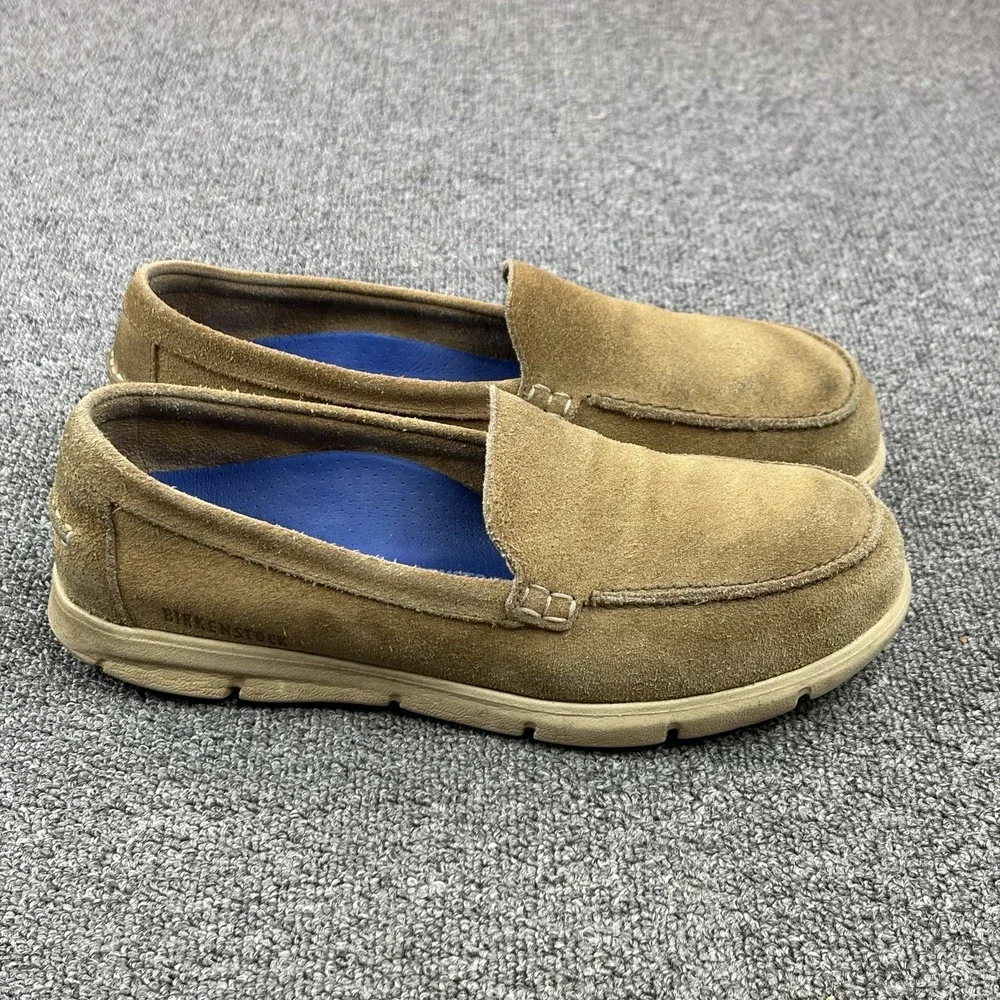 Birkenstock Utti Slip On Size 42 Mens 9 Casual Taupe Suede Comfort Shoes
